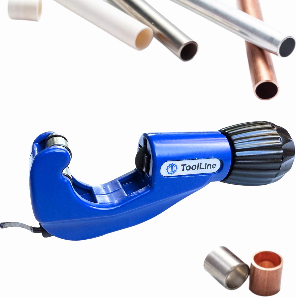ToolLine® - Pijpsnijder - met ontbramer - Bereik 3 tot 35 mm - 1/8 tot 1 3/8 - Buizenknipper - Buizensnijder voor staal - Pijpsnijder koper - TL-0335