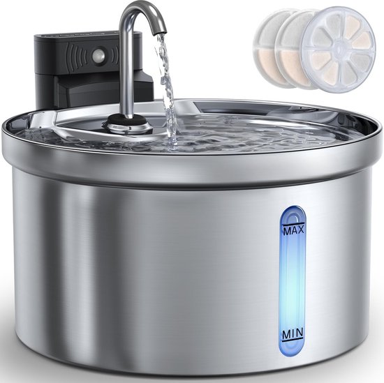 Fontaine Solacis pour chat - Sans fil - Fontaine à eau pour chat - Water - Animaux domestiques - Must pour votre chat !