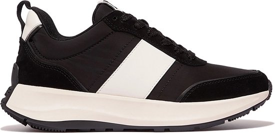 FitFlop F- Baskets Mode Flow - Mix nylon et daim NOIR - Taille 38