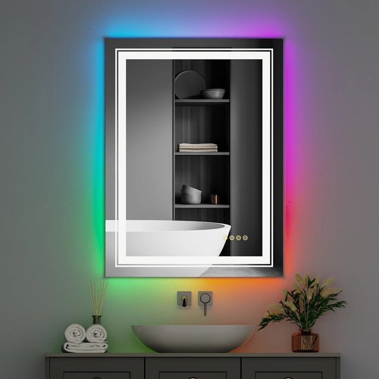 Badkamer Spiegel Bosa met Led verlichting en anti-condens verwarming