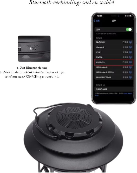 Orion Store - Multifunctionele Oplaadbare Bluetooth Campinglamp , kamperen, klimmen, picknicken, dimbare multifunctionele tentlamp, LED-verlichting, Bluetooth-audiofunctie en een USB-oplaaduitgang , 1200mAh batterij, 115mm*115mm*160 mm. Zwart van Orion — afbeelding 3