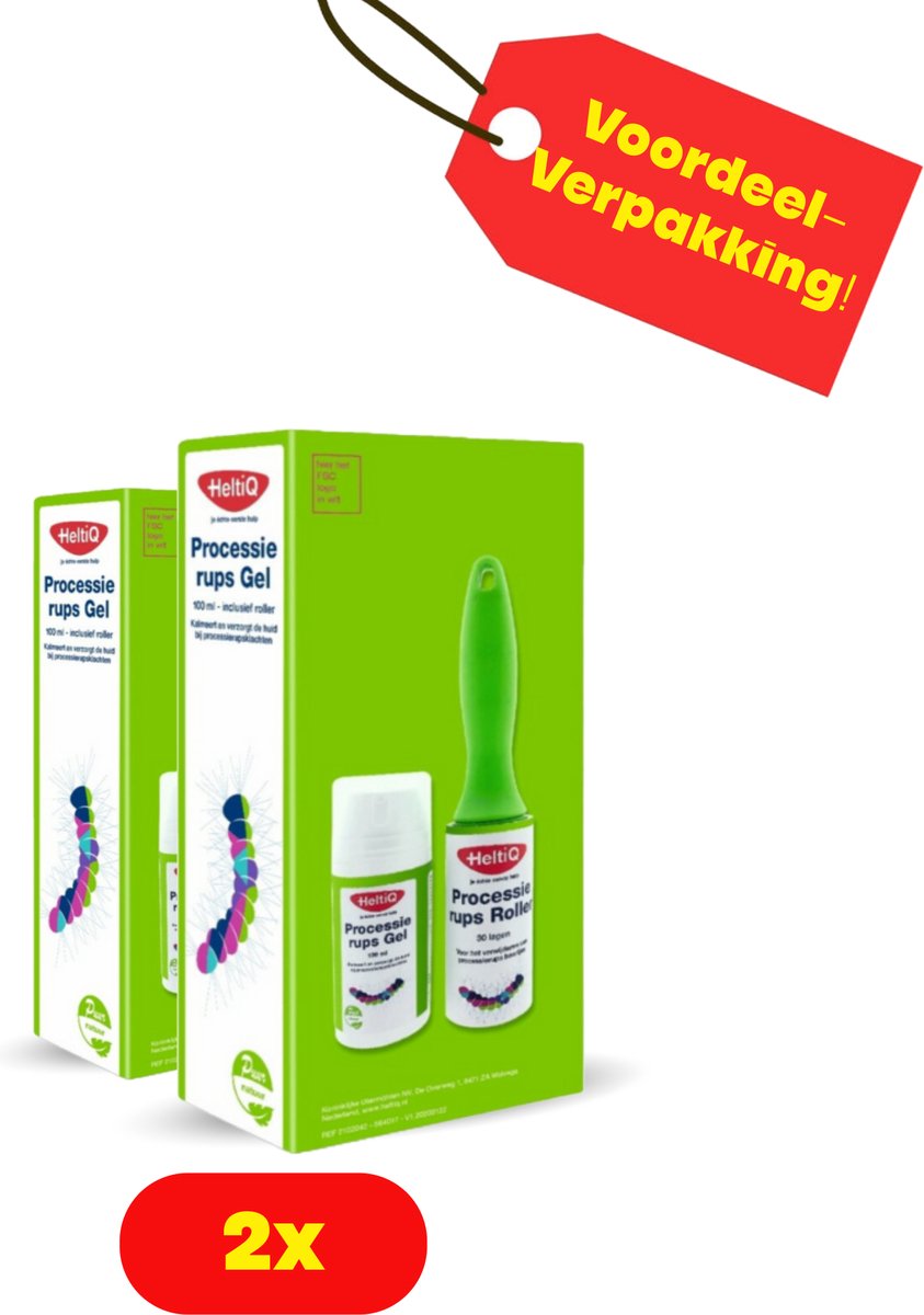 Goedkoopste 2X HeltiQ Processierups Gel Roller - Voordeelverpakking!!
