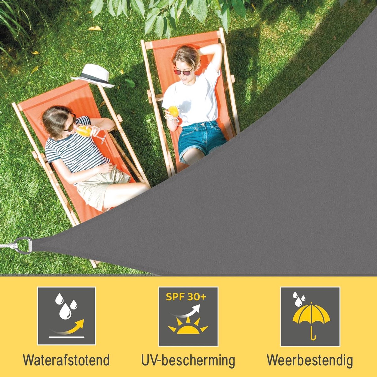 Tuinzonweringnet Tuin Schaduwdoek 270 X Cm, Uv Werend Zonwering Hdpe Waterdoorlatend Schaduwnet Met Ogen Voor Buitenpatio Tuin Achtertuin Donkergroen 1973511367