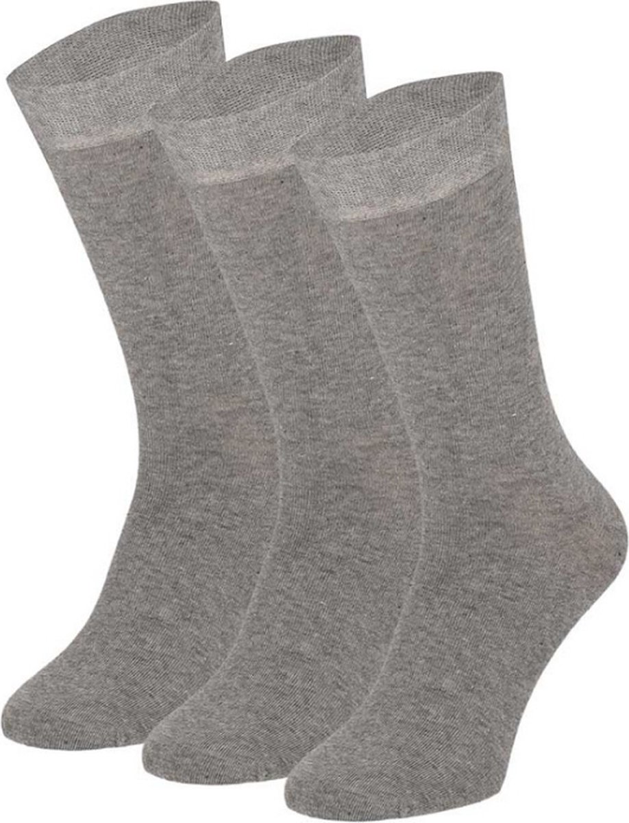 Apollo sokken basic Grijs 3-pack maat 40-46