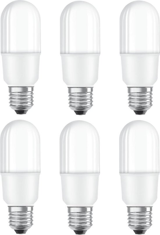 6 stuks - Osram LED Buislamp E27 8W 2700K 806lm Ø3.7x11.5cm | vervangt 60W  | bol.com