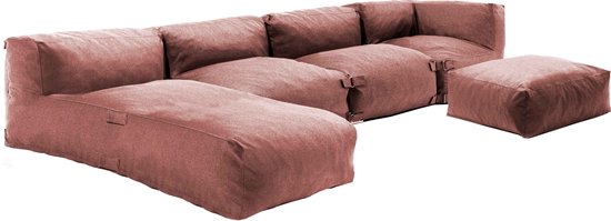 Oviala - Salon de jardin modulable 5 places terracotta - Mixi