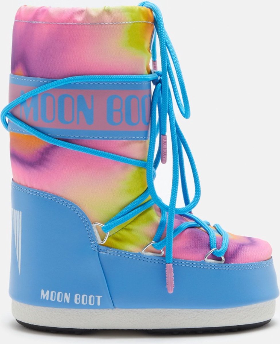 Moon Boot TIE DYE BLAUW KIDS Thermoboots Snowboots Sneeuwlaarzen Blauw 31-34 (8050032019725)