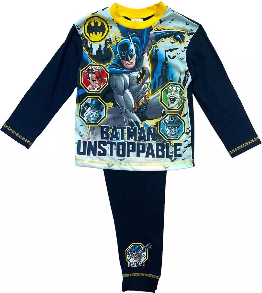 DC Comics Batman - Pyjama - Maat 134/140 - Bat-Man Unstoppable - Kinderpyjama