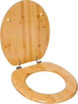 Bol.com Infinity Goods Bamboe WC Bril Emmy - Toiletbril Met Deksel - RVS Scharnieren - Inclusief Bevestigingsmateriaal aanbieding