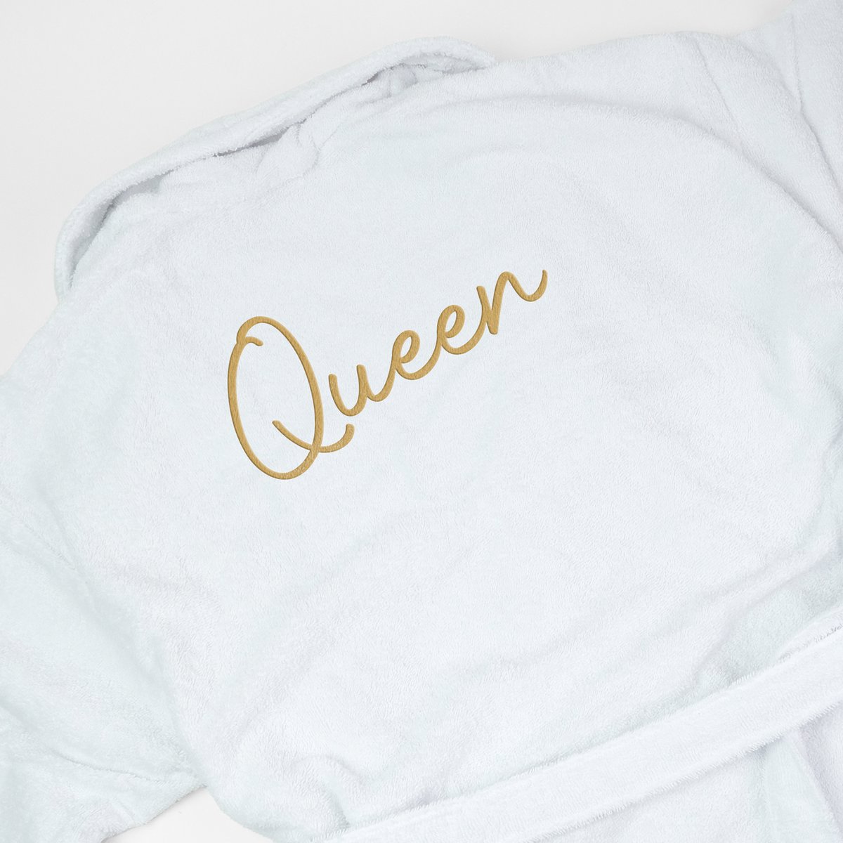 Badjas - HOGE KWALITEIT - QUEEN - badmantel - badjas vrouw - badjas dames - badstof - 100% katoen - huwelijk - trouw - cadeau - kado - moederdag - verjaardag - pensioen - Kerst - maat L/XL
