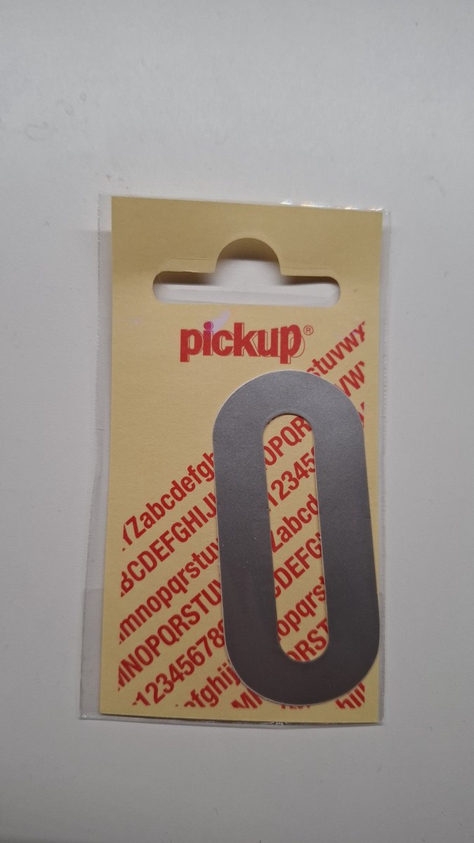 2 x Pickup plakcijfer Nobel 60 mm - zilver 0