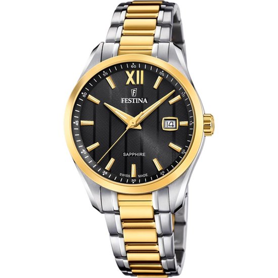 Festina Analoog herenhorloge kwarts met roestvrijstalen armband F20511/3, zilverkleurig, Armband