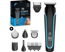 6-in-1 Baardtrimmer Mannen - Beeperfect® - Trimmer Baard en Lichaam - Bodygroomer - Neus en Oortrimmer - Waterdicht - Incl. 6 Opzetstukken
