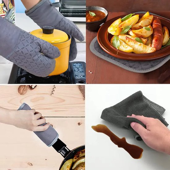 Dit is niet de standaard ovenwant! Deze set van 2 ovenwanten beschermt je handen wel tot 250 °C en hebben we ontworpen samen met professionals, voor optimale veiligheid. Perfect voor echte kook