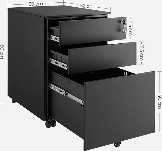 Lage archiefkast met roldeuren | jaren ‘60