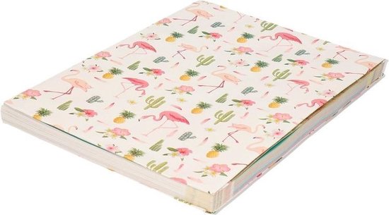 helpen toewijzing barrière Kaftpapier tropische print roze flamingo 200 x 70 cm - kaftpapier - back to  school | bol.com