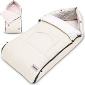 Lunola - Voetenzak voor Autostoel & Kinderwagen - Voetenzak Buggy - 90 x 50 cm - Cream