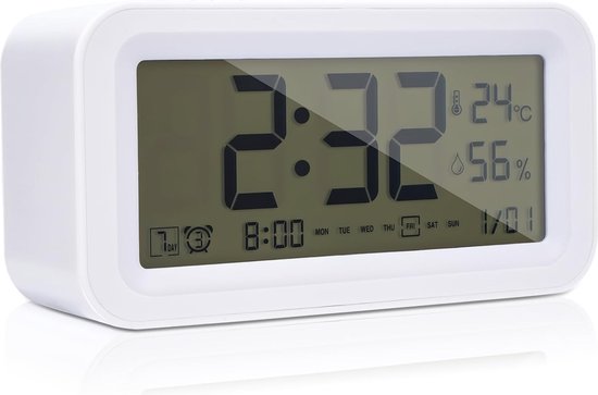 Houten Digitale Wekker - LED Display met Temperatuur en Datum Houten Digitale Wekker - LED Display met Temperatuur en Datum