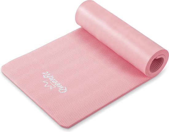 Queenfit® Yogamat 1cm - 180x61cm - Trainingsmat voor Pilates, Yoga & Fitness - Antislip Yoga Mat