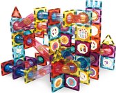 Tuiles magnétiques - Jouets magnétiques - Piste en marbre - 95 pièces - carrelages magnétiques - Jouets Montessori - Bouwstenen magnétiques - Blocs de construction magnétiques - Construisez votre monde Magna - Enfants - Olvy