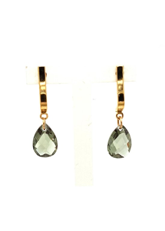 Boucles d'oreilles Cataleya Demi Wave & Vert Poire