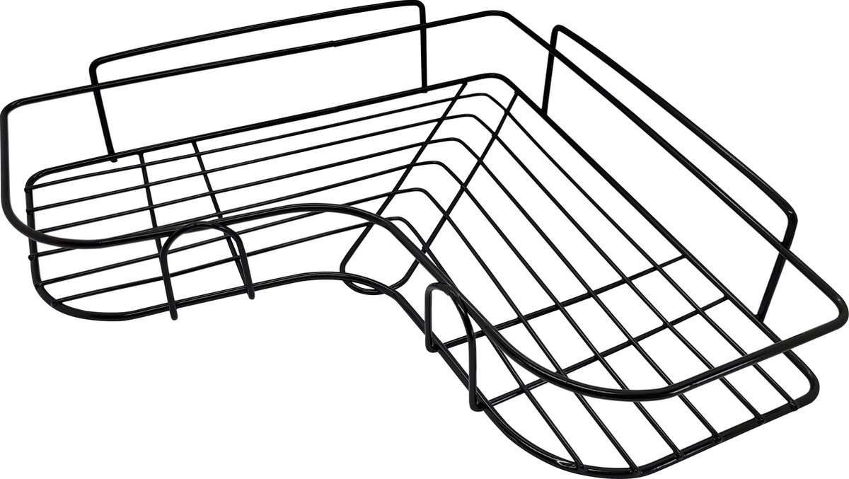 Sanics® Zelfklevend Doucherek - Badkamer Accessoires Zonder Boren - Badkamerrek - Kruidenrek Hangend - Keukenrek Zwart