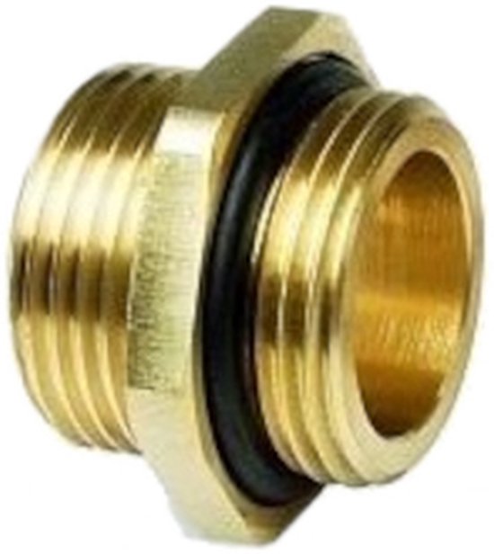 2 stuks verloopnippel G3/4 inch ( 20 mm) x G1/2 inch ( 1,2 mm) AG/AG messing, dubbele nippel gereduceerd G3/4 tot G1/2 inch, reductie 3/4 tot 1/2, messing buitendraad voor drinkwater en 2 stuks verloopnippel G3/4 inch ( 20 mm) x G1/2 inch ( 1,2 mm) AG/AG messing, dubbele nippel gereduceerd G3/4 tot G1/2 inch, reductie 3/4 tot 1/2, messing buitendraad voor drinkwater en
