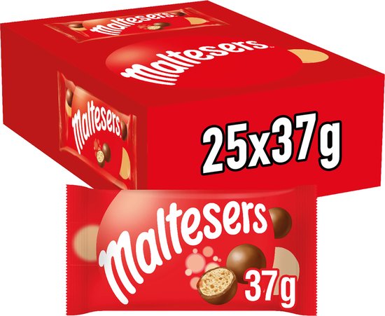 Maltesers Singles - melk chocolade snoepjes - uitdeelzakjes 25x37g