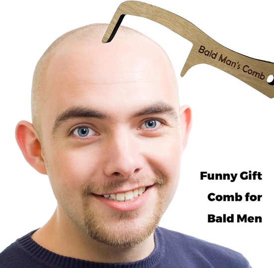 Grappige kale man haarborstel - grooming tool voor kaalheid grap - nieuw haar kam voor volwassenen met plezier - baldy's nieuwigheid — afbeelding 5