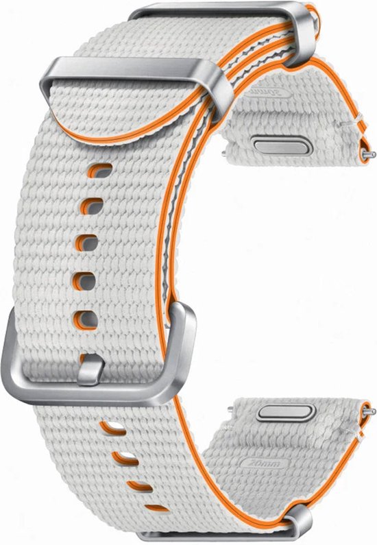Samsung Galaxy Watch7 Smartwatchbandje - Athleisure Band - Maat (M/L) - Zilver