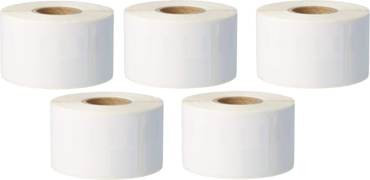 Label Tape Geschikt voor Dymo 11356 | 41 x 89 mm | S0722560 - Wit - 300 labels per Rol - 5 stuks - Geschikt voor: 310 320 330 400 400 Turbo 400 Duo 450 450 Turbo 450 Twin Turbo 450 Duo 4XL Wireless