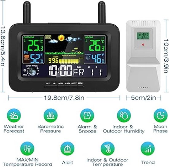 Weerstation kopen? met buitensensor en wifi