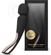LELO SMART WAND 2 Medium, Sextoy Vibromasseur wand, détend les muscles et apporte du plaisir, étanche et sans fil - Gode femme sex, Black
