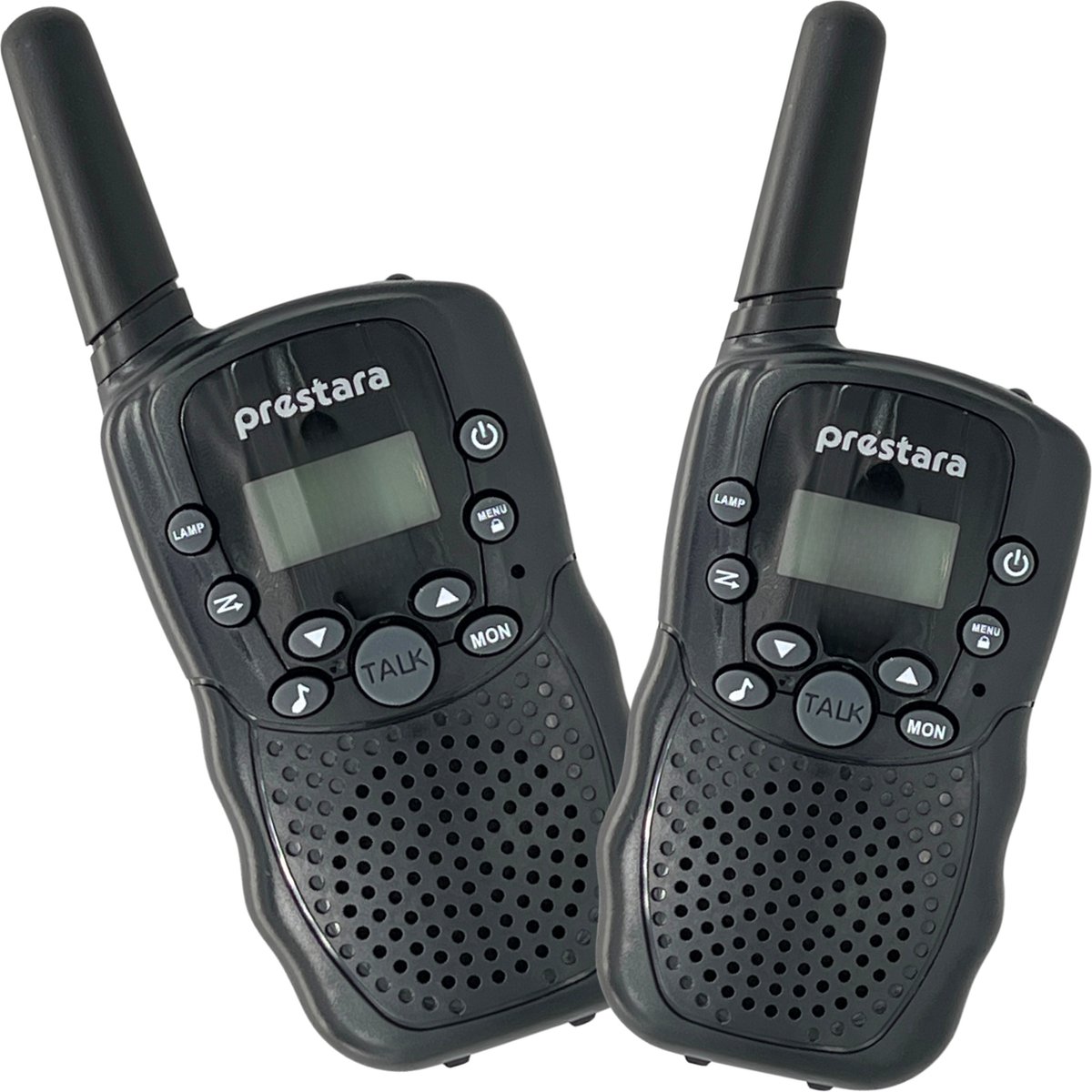 Prestara - Walkie talkies set van 2 - voor kinderen & volwassenen - met 22 kanalen & zaklamp