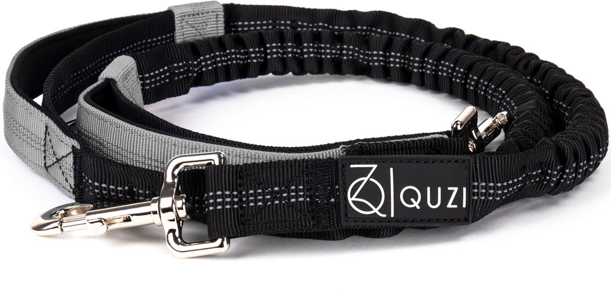 Canicross Looplijn Hond voor Hardlopen - Elastische Handsfree Hondenriem - Trainingslijn - 150/200cm - Grijs