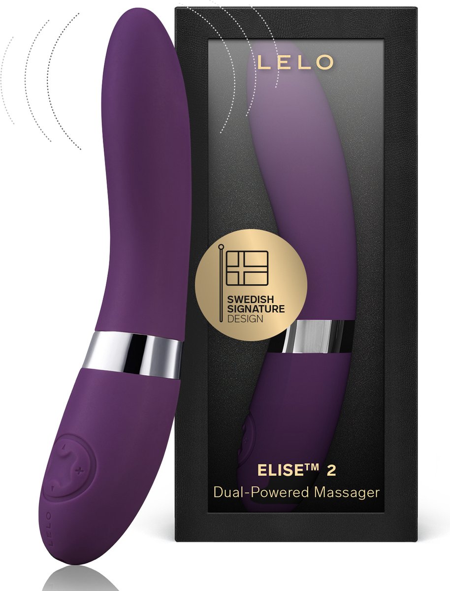 LELO ELISE 2 Vibrator Plum, Persoonlijke Stimulator met Dubbele Motor voor Luxe Sensuele Massage
