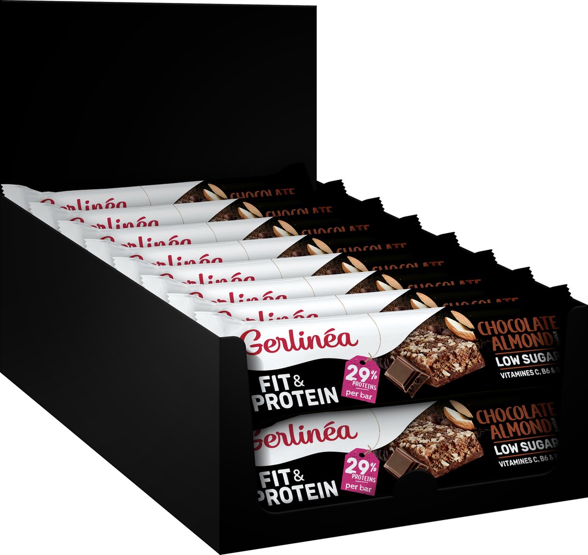 Goedkoopste Gerlinea Fit & Protein - Single Bar - Chocolade Amandel - 16x45g