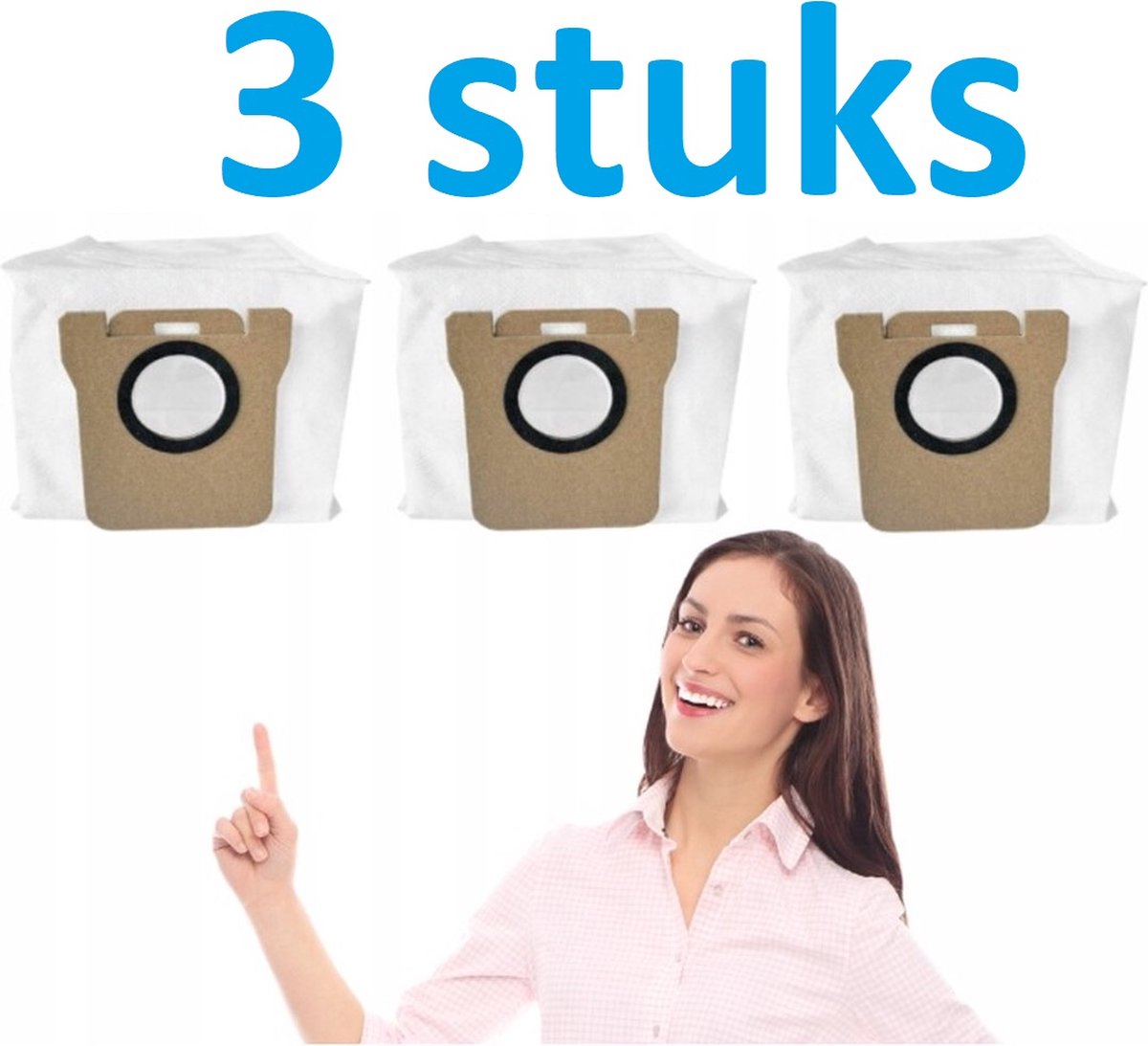 Sacs à Poussière Pour Dreame L10s/L10/L20 Ultra & Xiaomi X10+/X20+ - Lot De 16, 2.5L, Filtration 4 Couches 99.97% - 7