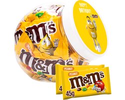 M&M's Peanut - "Happy Birthday" - chocolade met pinda - chocoladecadeau - verjaardagscadeau - verjaardag - 450g