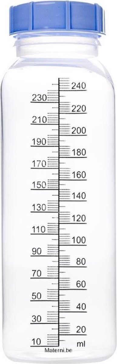 Goedkoopste 100x Materni Moedermelkflessen 240 ml met dop tbv borstvoeding