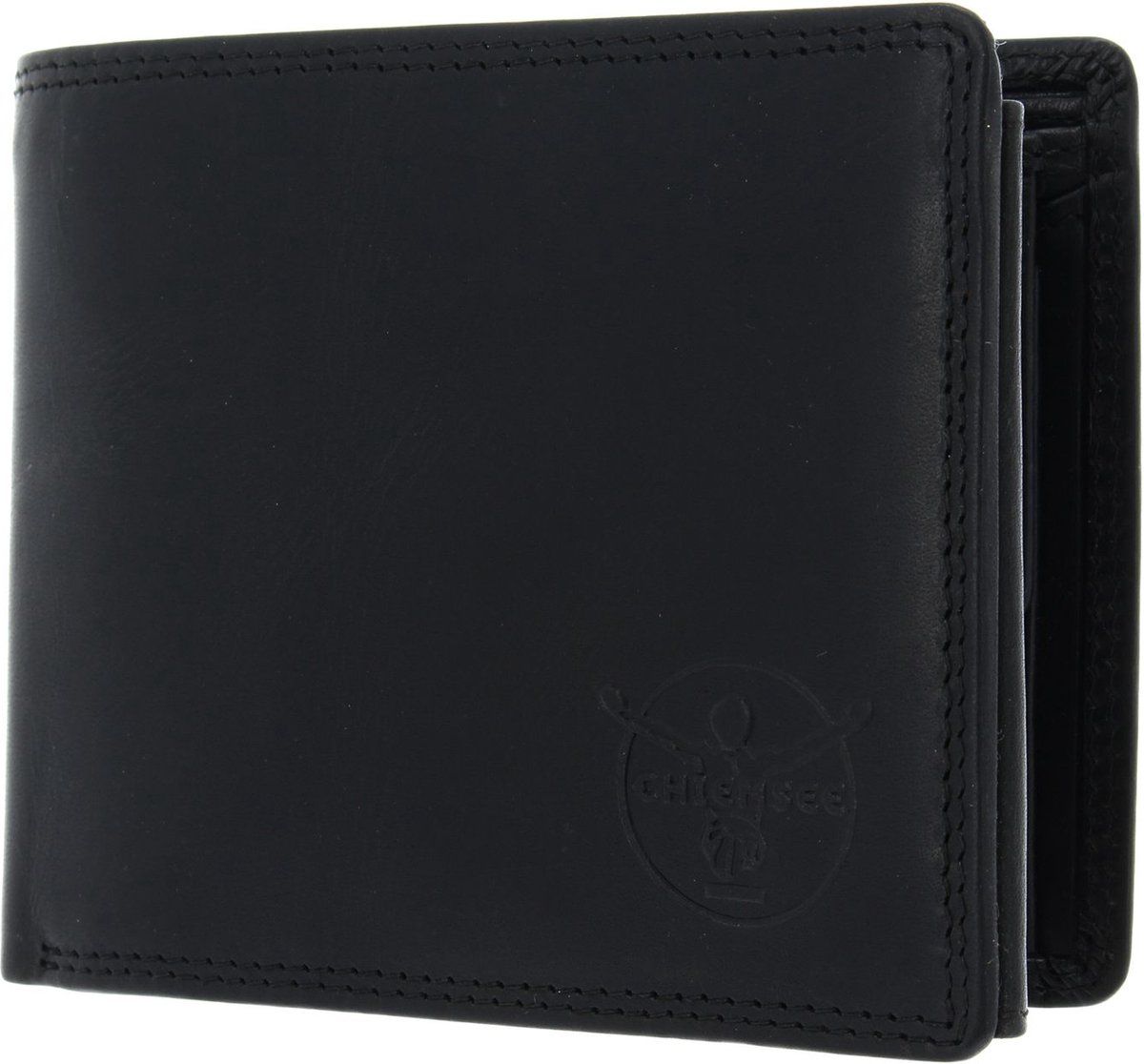 CHIEMSEE Leren Portemonnee Dalian Wallet Black Zwart