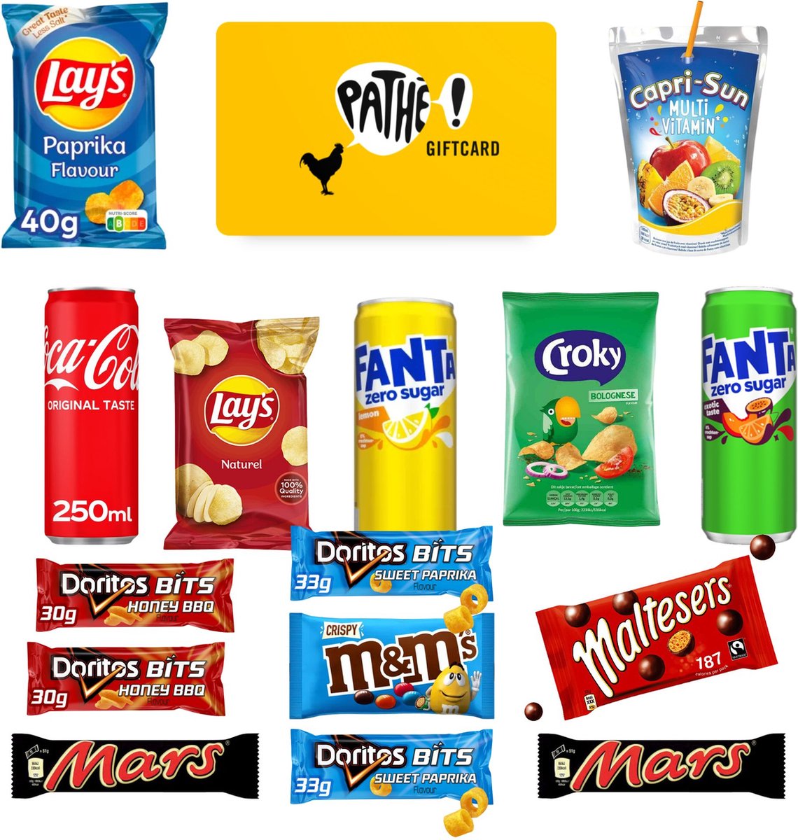 Qualy Pathé kerstpakket deluxe - cadeau pakket voor thuis - filmavond