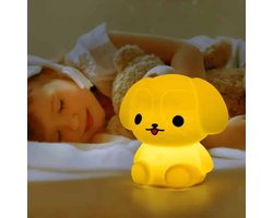 Nachtlampje Kinderen Hond - Nachtlampje baby - babykamer - kinderkamer accessoires - kinderkamer lamp - babyshower - oplaadbare nachtlamp - RGB - 9 kleuren - USB-C opladen - Afstandbediening