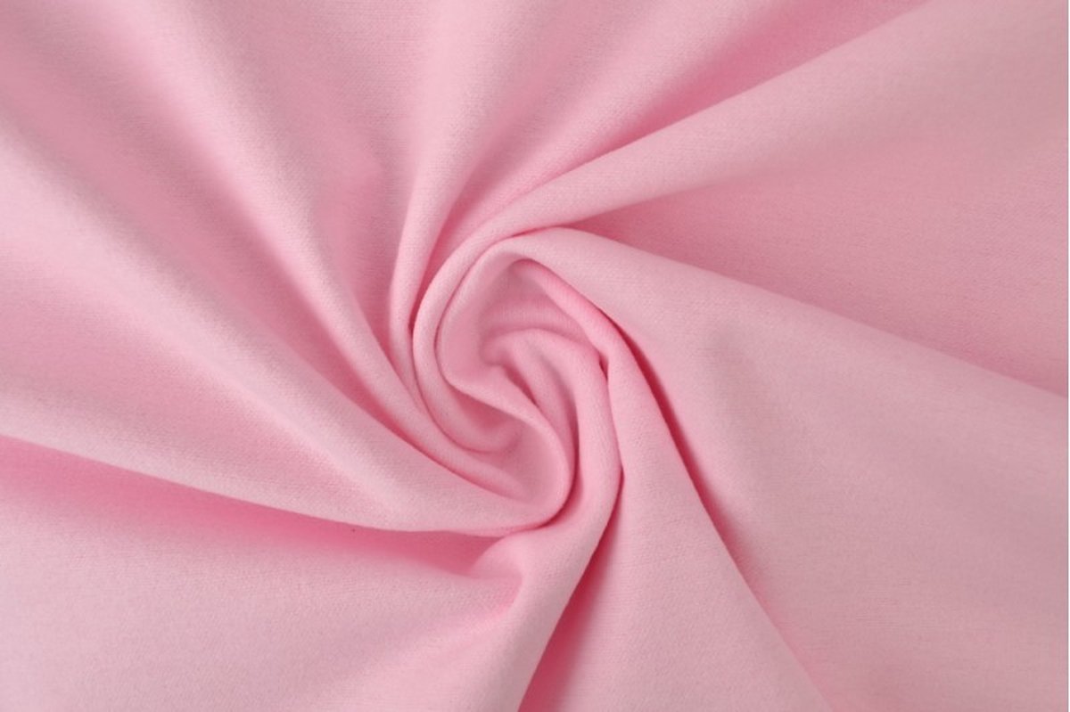 Molton stof - Baby roze - 1 meter - Per meter - 150cm breed