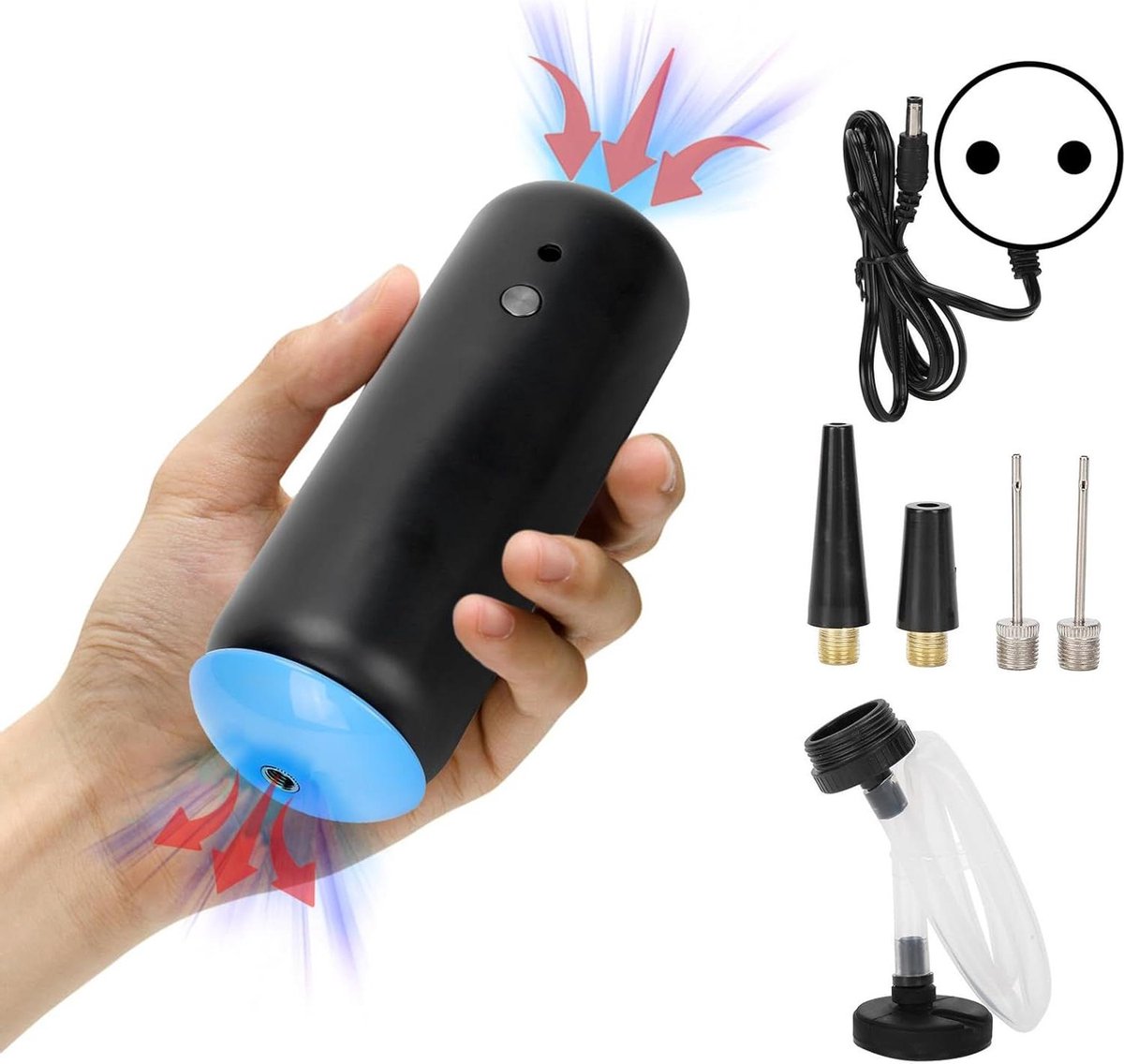 Huishoudelijke Elektrische Vacuümverzegelaar Machine Handheld Vacuümpomp voor Thuis Reizen Voedsel Kleding Behoud Opslag 100-240V(EU)