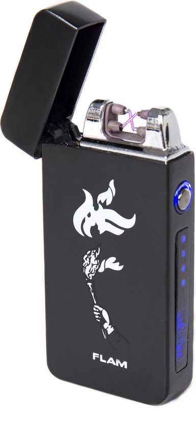 Flam plasma aansteker – oplaadbaar – windproof – zwart