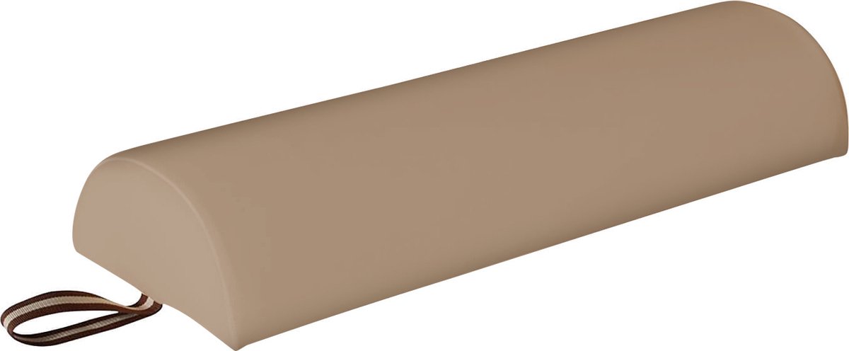Goedkoopste ZenGrowth® Massagetafel Knierol Halfrond groot – Mocca – 66 cm x 22.5 cm – Rolkussen – Kniekussen – Handige ritssluiting – Comfortabel - Hygiënisch