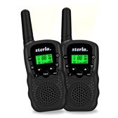 Set talkie-walkie pour Enfants - Portée jusqu'à 5 km - Lampe de poche - Résistant aux chutes - Compact et léger - Zwart