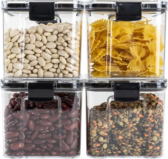 OTIX Spaghetti Voorraadpot Blik Bewaardoos met Deksel Wit 28x8,4cm | Leen Bakker