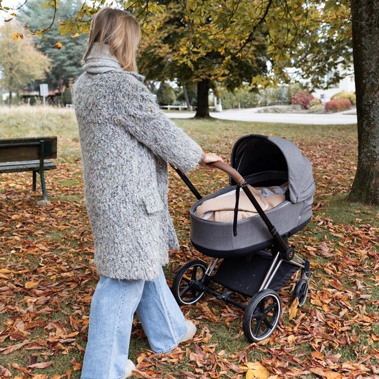 BEMINI Voetenzak - Biside 0-12m - Warme gewatteerde teddy - Beige van Bemini — afbeelding 3